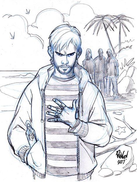 470x625 Charlie Pace, By The Late, Great Mike Wieringo. It's Interesting