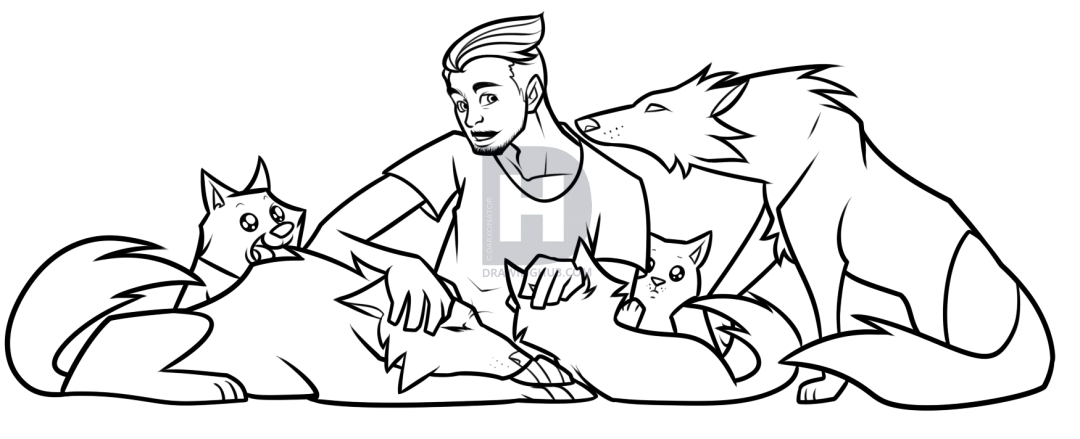 1080x439 Wolf Pack Drawing Lesson, Step By Step, Drawing Guide, By