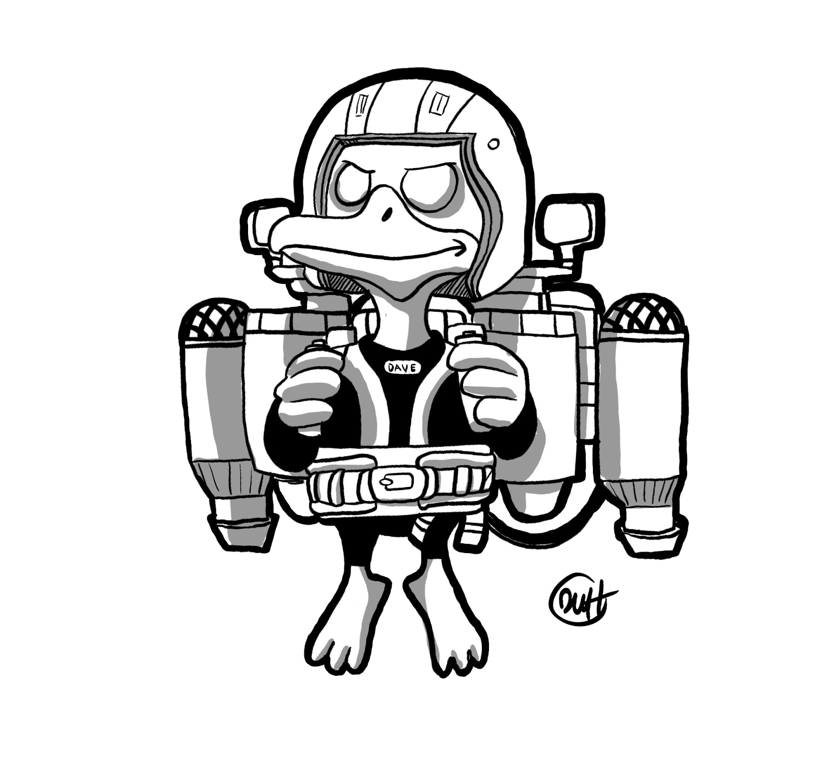 1600x1508 Comics Drawing Wrestling Music Videostober 4th Duck