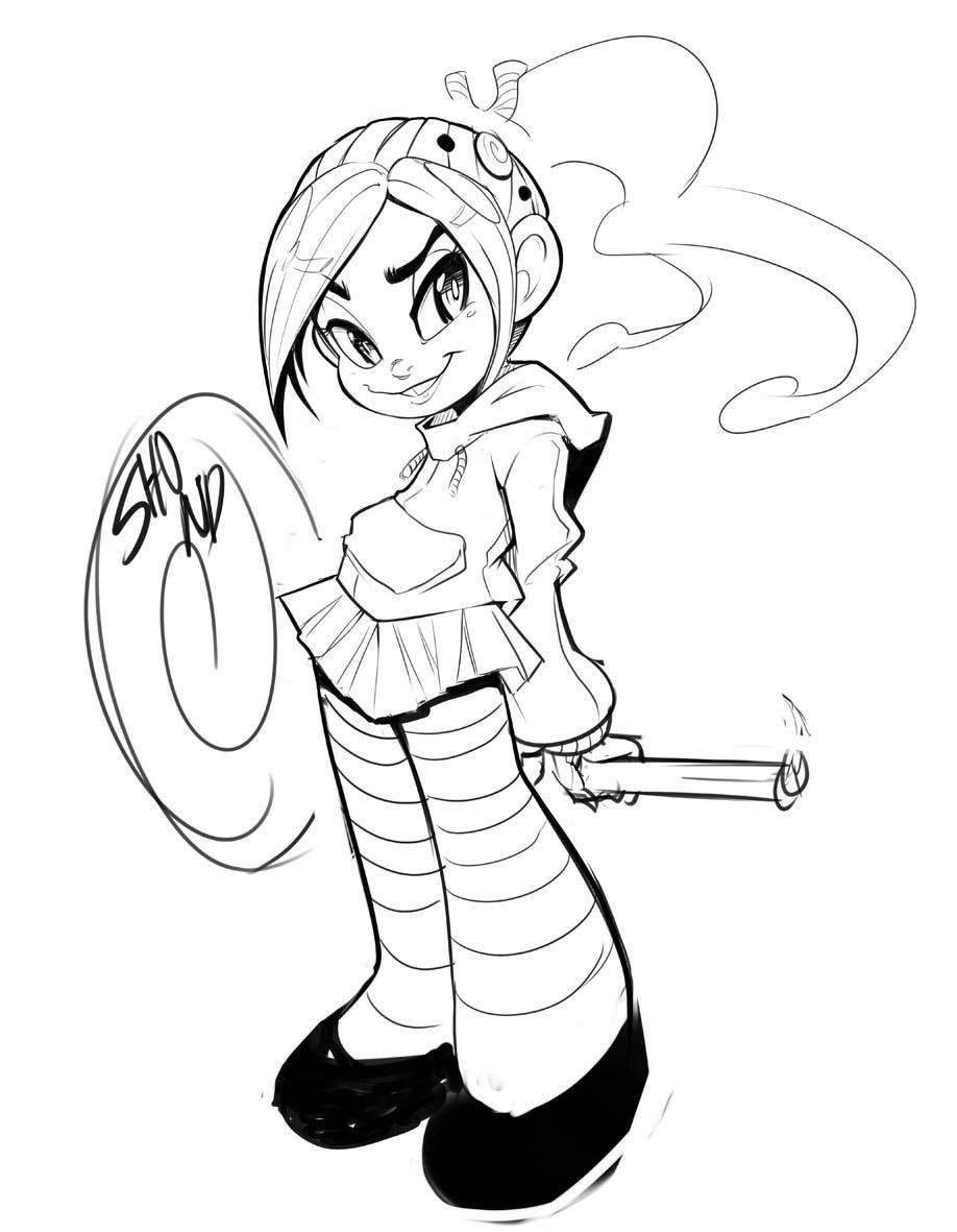 918x1181 1girl Arms Behind Back Bangs Grin Hoodie Lineart Long Hair