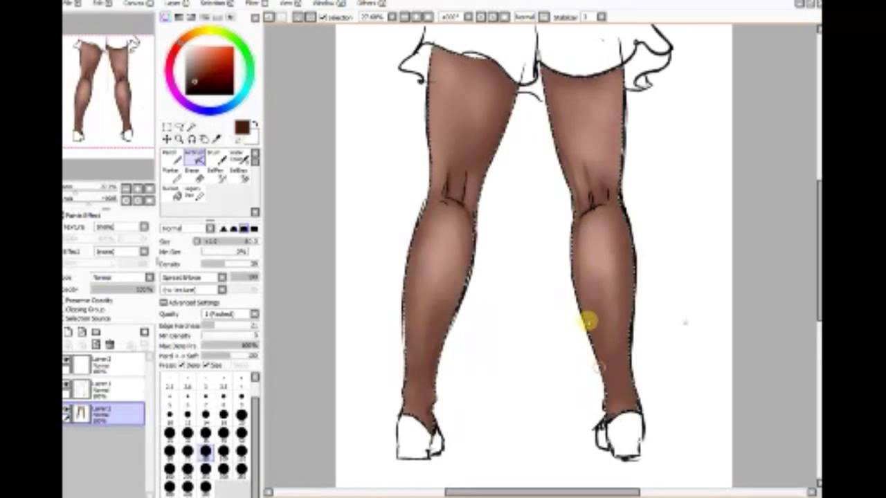 1280x720 How To Draw Nylon Stockings In Sai