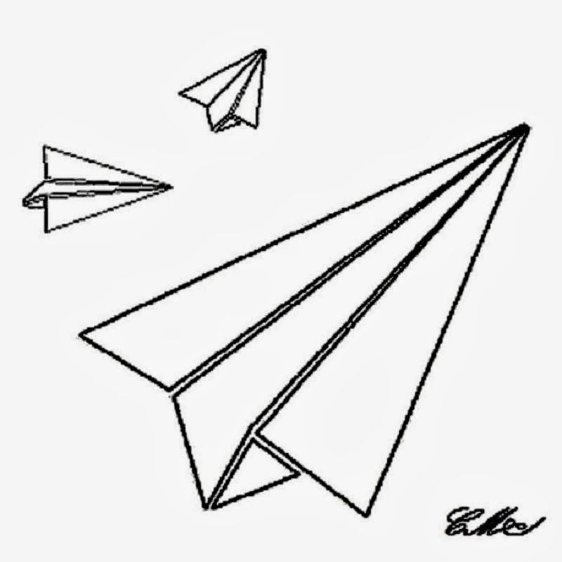 800x800 Paper Airplane Drawing Paper Airplane Origami.jpg Pixels