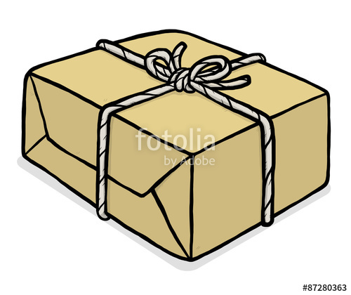 500x420 Brown Parcel With Rope Stock Image And Royalty Free Vector Files
