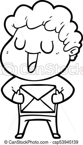 269x470 Laughing Cartoon Man With Parcel Vectors