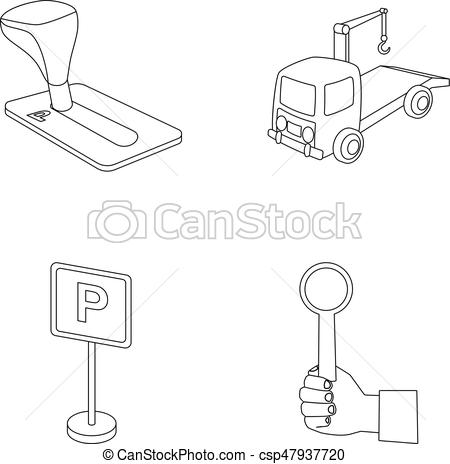450x464 Transmission Handle, Tow Truck, Parking Sign, Stop Signal
