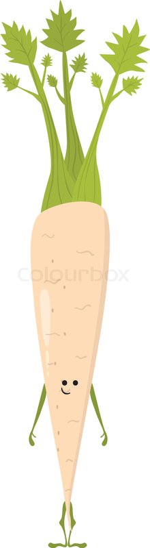 220x800 Vector Illustration Of Cartoon Vegetable. Funny Character Face