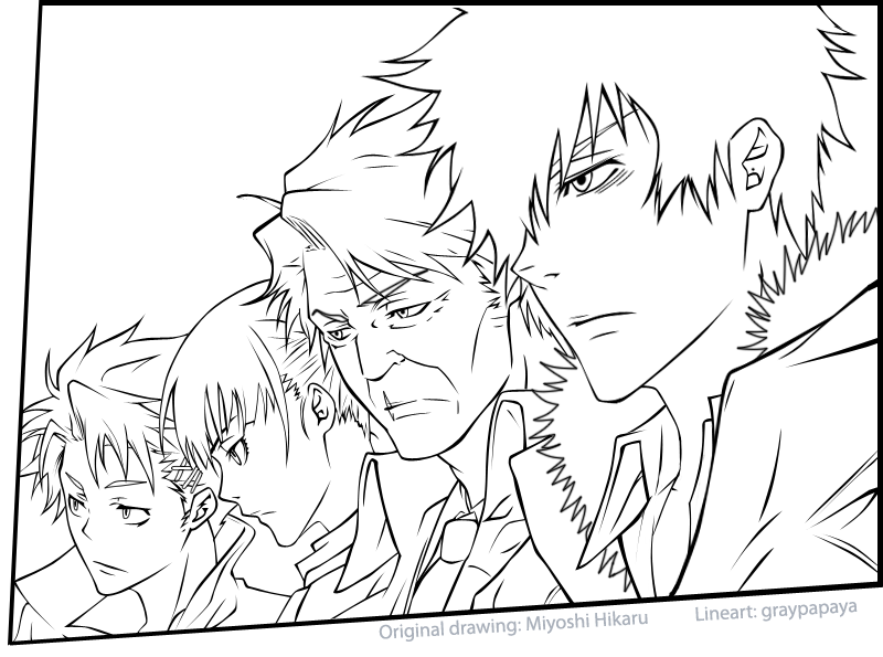 800x595 Psycho Pass Enforcers Lineart By Graypapaya