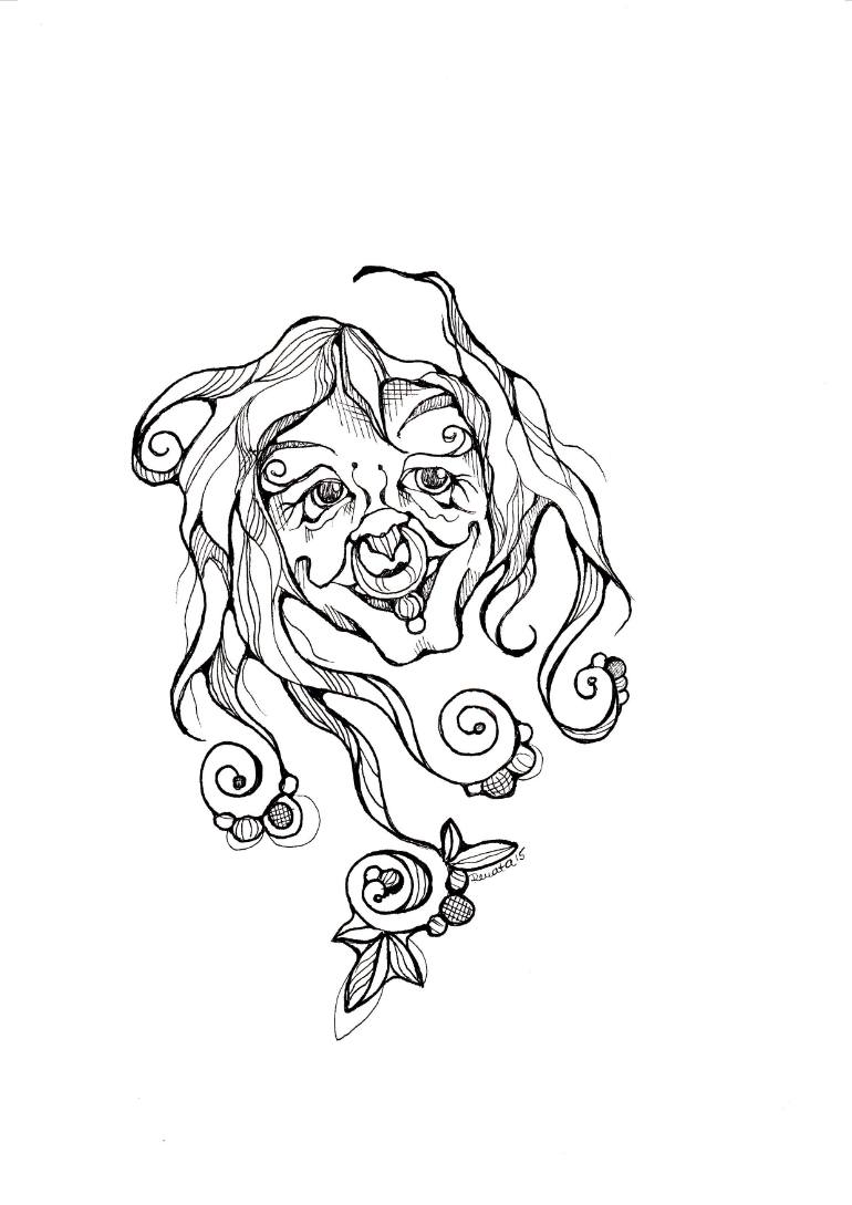 770x1089 Saatchi Art Smell Of Past Drawing By Renata Lombard