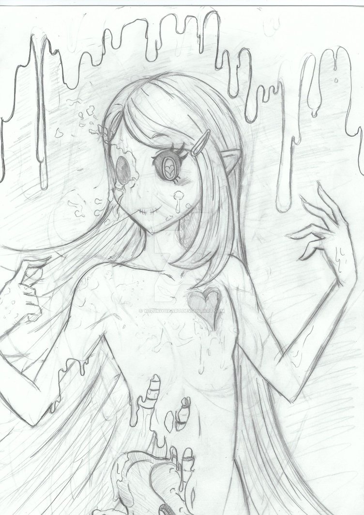 752x1063 Cute Girl Pastel Goth Sketch By Yuzukiyuaart