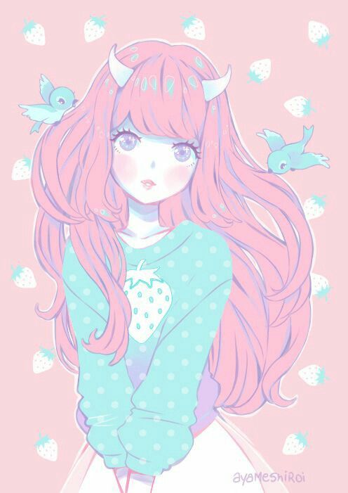 496x701 Anime Pastel Girl Art Pastels, Anime And Characters
