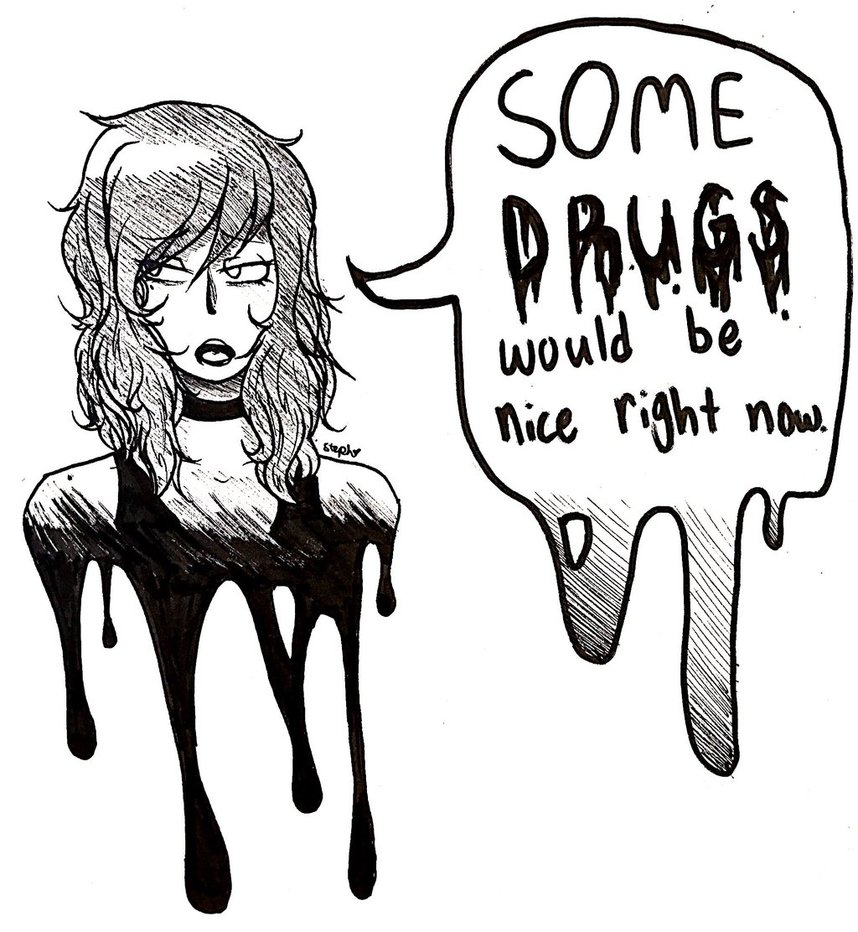 858x932 Inktober Day 4] Give Me Drugs By Sinister Pastel