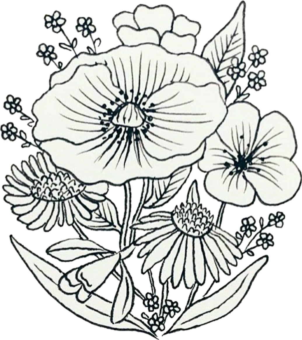 1035x1164 Flowers Drawing Sketch Patch Wildflowers Pin Bracelegsc