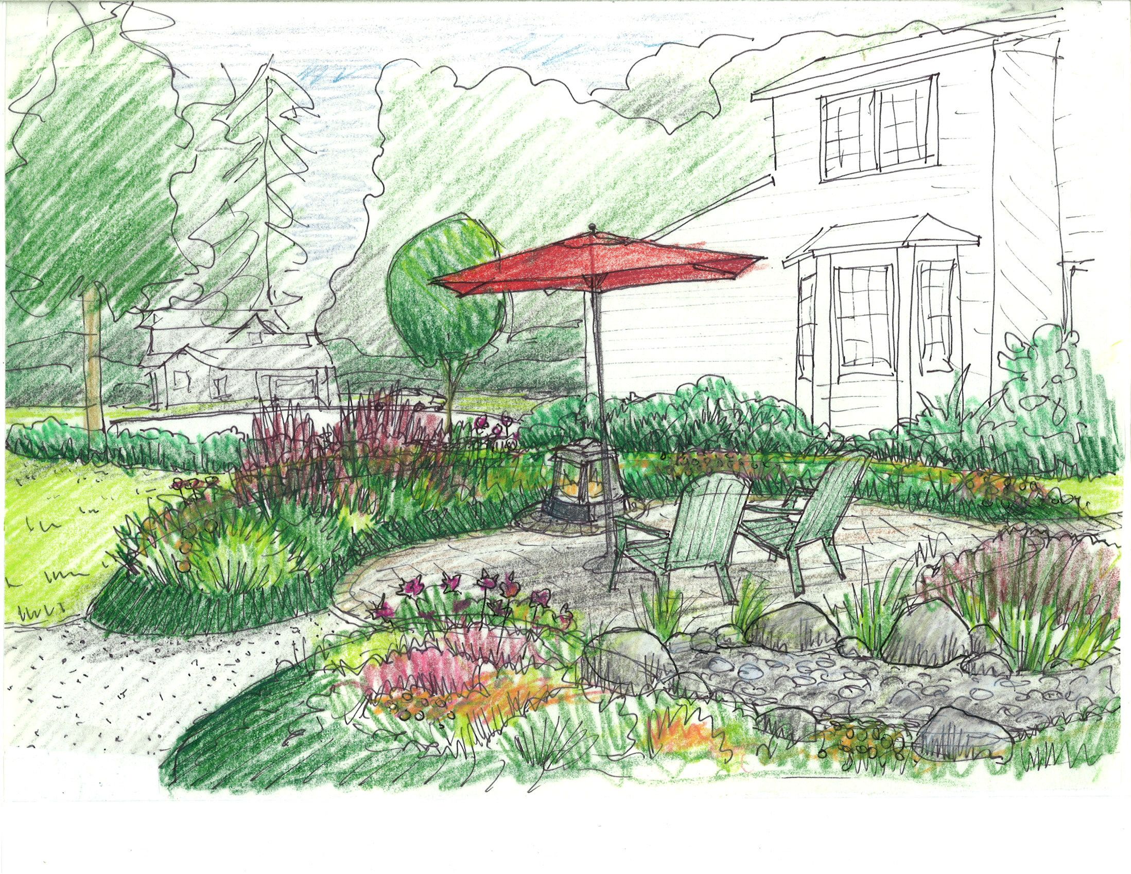 2197x1698 Related Image Landscape Garden Sketches Bathroom