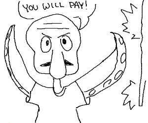 300x250 Squidward Punches Window. You Will Pay