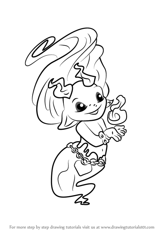 566x800 Learn How To Draw Peak A Boo From The Zelfs (The Zelfs) Step By