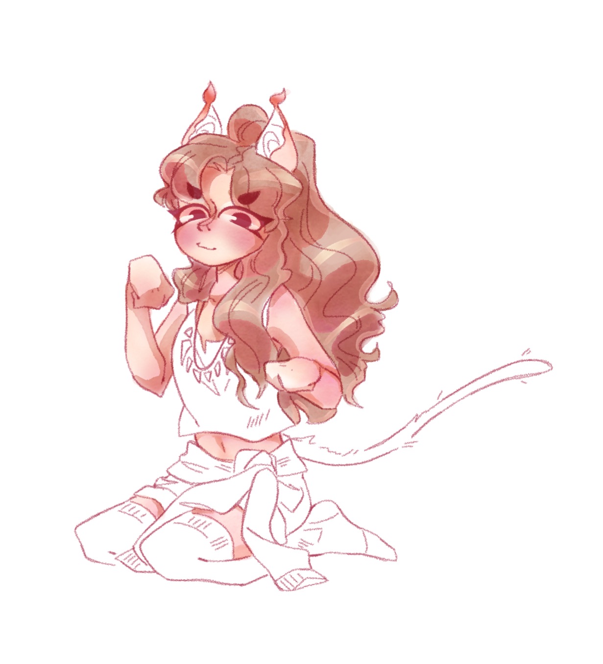 1231x1355 Sneak Peak! Art Drawing Doodle Meifwa Cat Kitty Girl