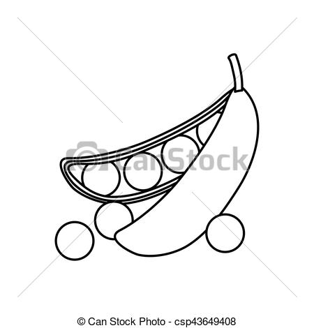 450x470 Fresh Peas Vegetable Icon Vector Illustration Graphic Design