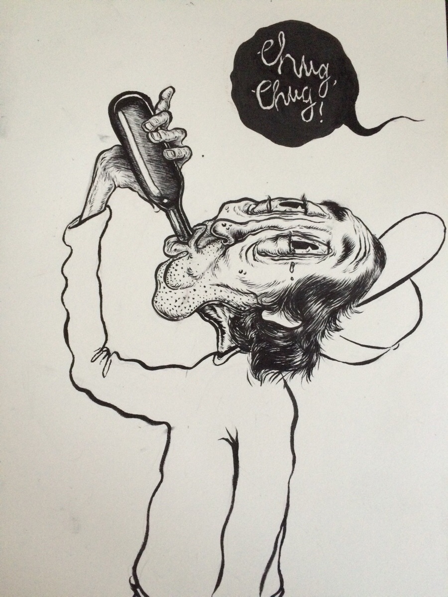 900x1200 Peer Pressure Sketch Drawing