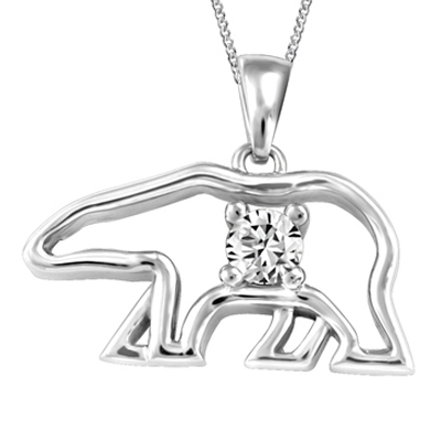 400x400 Gold Star Jewellers Canadian Diamond Polar Bear Pendant