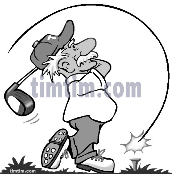 559x568 Free Drawing Of A Golf Pension Bw From The Category Sports