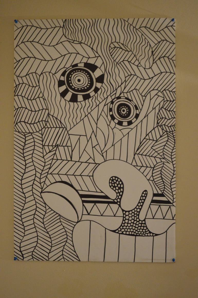 770x1158 Saatchi Art Warped Perception Drawing By Mfalme Kenyatta