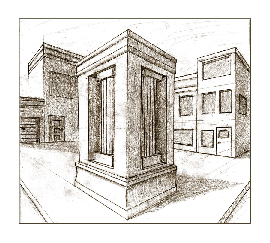 900x809 Perspective Drawing By Dinkelstefan