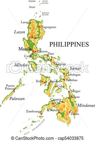 317x470 Philippines Relief Map. Highly Detailed Physical Map Of Vectors