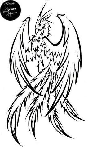 300x493 Phoenix Tattoo Idea. Absolutely Love It, Just Needs To Be In Color