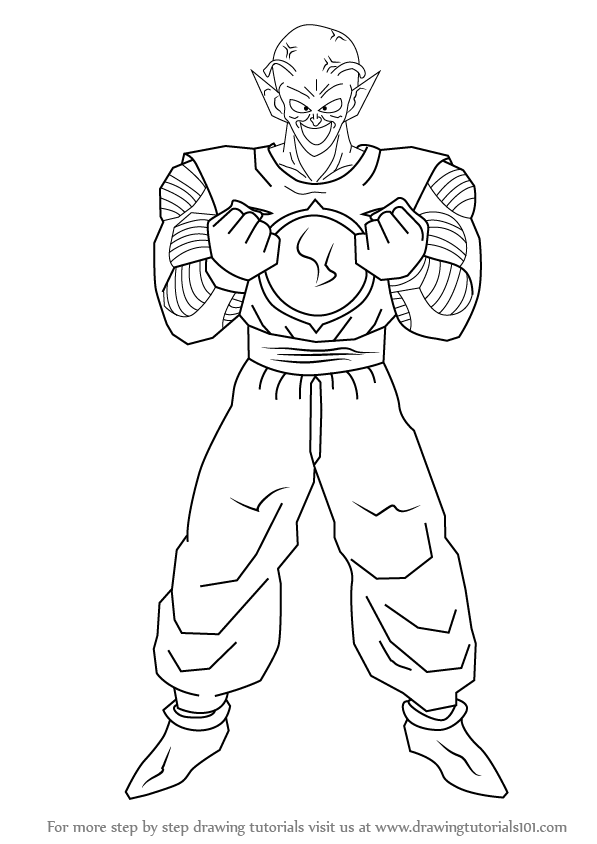 597x844 Learn How To Draw Piccolo Daimao From Dragon Ball Z (Dragon Ball Z