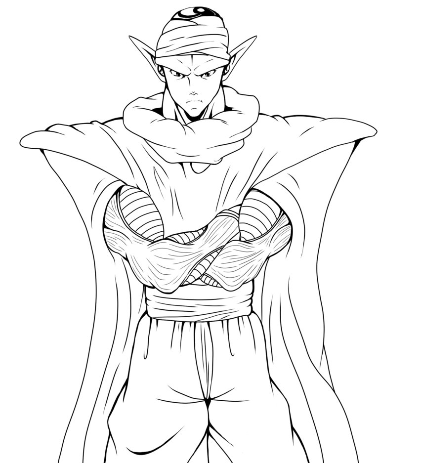 852x937 Piccolo Lineartrequest By Shinthedragonfighter