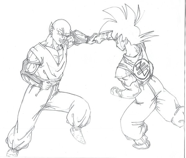 600x511 Goku Vs. Piccolo By The Z Fighters
