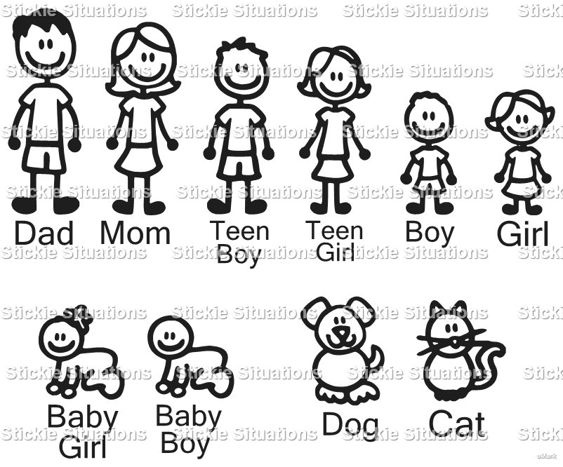 802x666 Family Car Decal Design 3 Stickie Situations Online Store