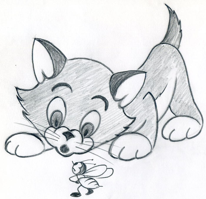 700x677 How To Draw Cartoon Kitten Easily And Effortlessly In Few Simple