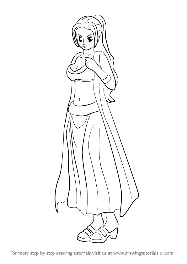 596x842 Learn How To Draw Nefertari Vivi From One Piece (One Piece) Step
