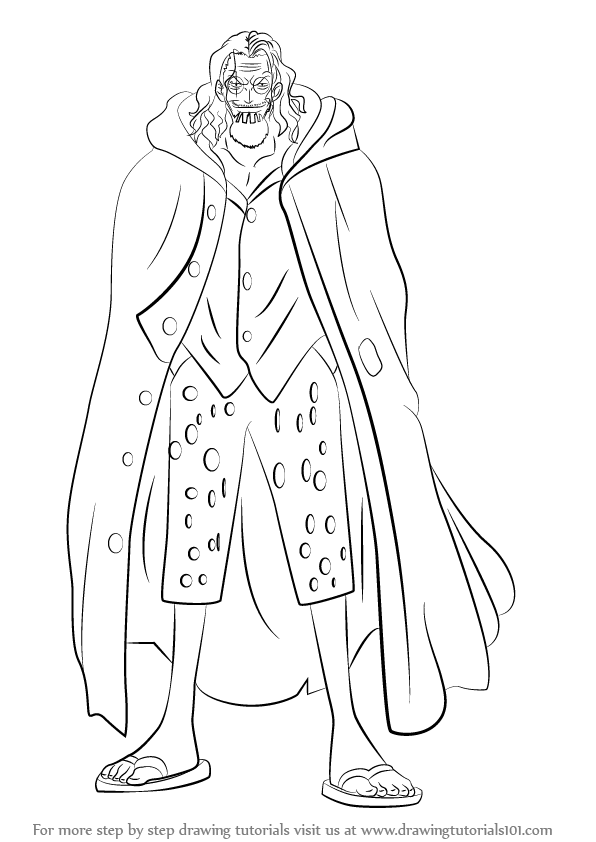 596x842 Learn How To Draw Silvers Rayleigh From One Piece (One Piece) Step