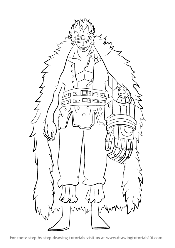 596x842 Learn How To Draw Eustass Kid From One Piece (One Piece) Step By