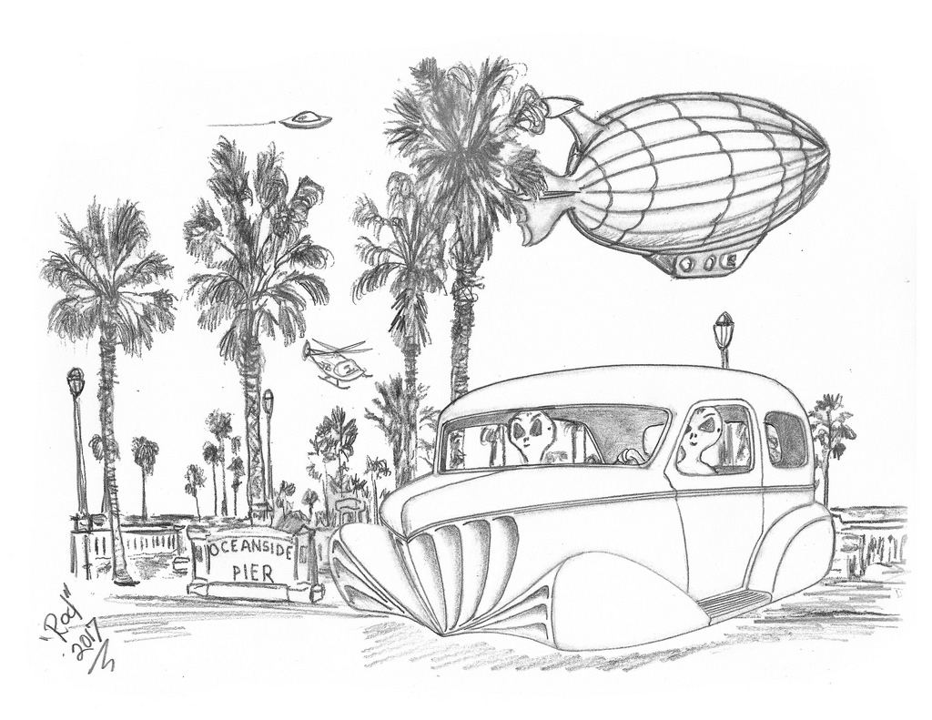 1024x791 Oceanside Pier Today's Story And Sketch By Me We Are