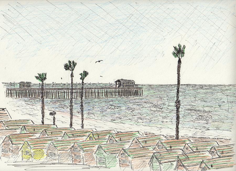 900x653 Oceanside Pier Drawing By Ben Bohnsack