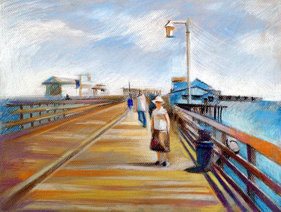900x681 Santa Barbara Pier Drawing By Filip Mihail