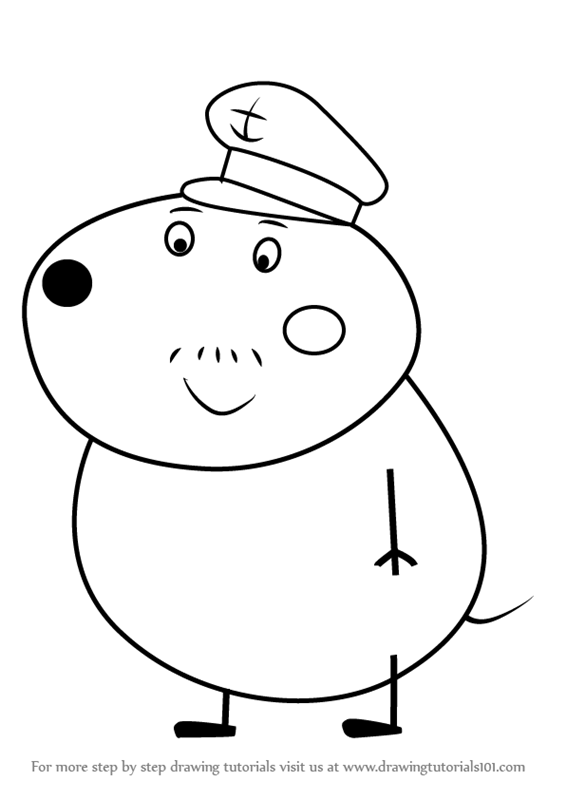 566x800 Learn How To Draw Mr. Dog From Peppa Pig (Peppa Pig) Step By Step