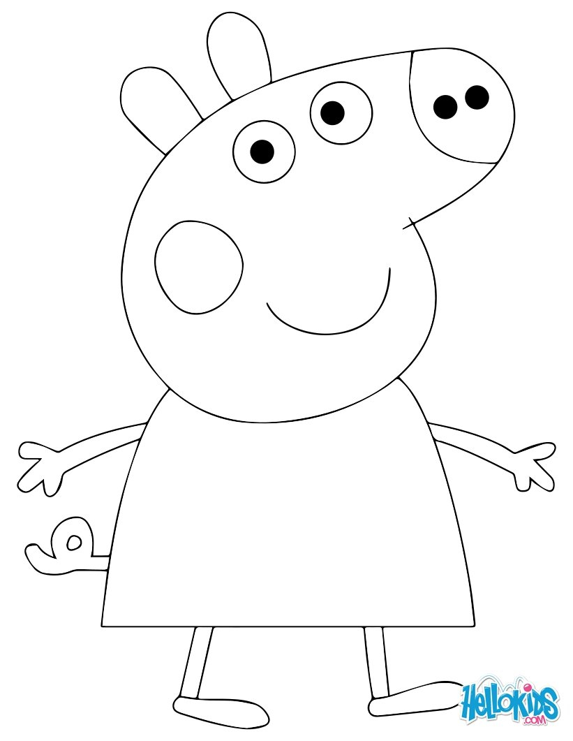 821x1061 Peppa Pig Drawing Templates Peppa Pig Template Kids Coloring