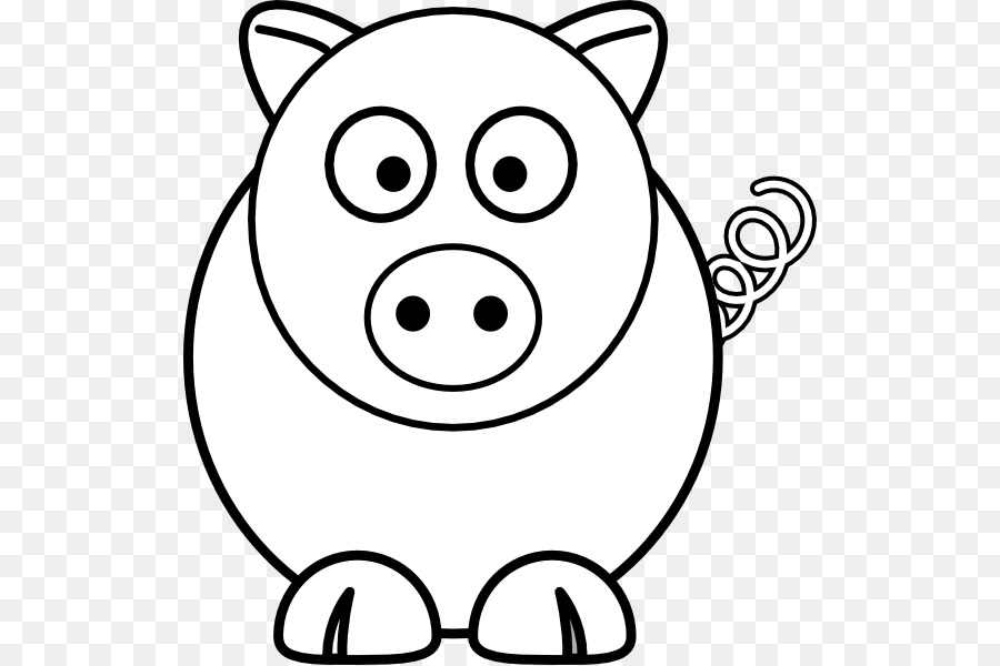 900x600 Pig Cartoon Drawing Line Art Clip Art