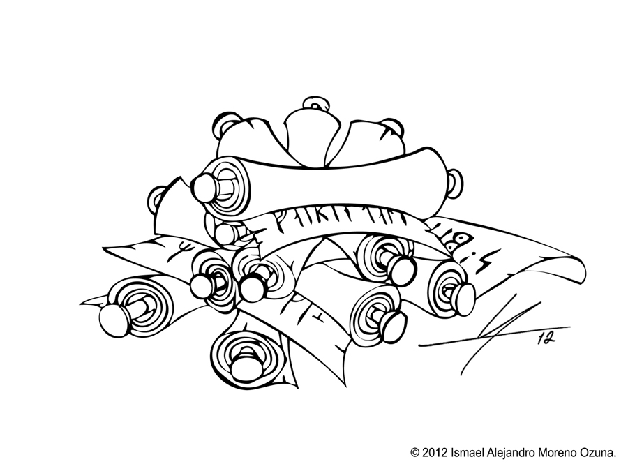 900x675 Pile Of Scrolls Sketch By Iamo76