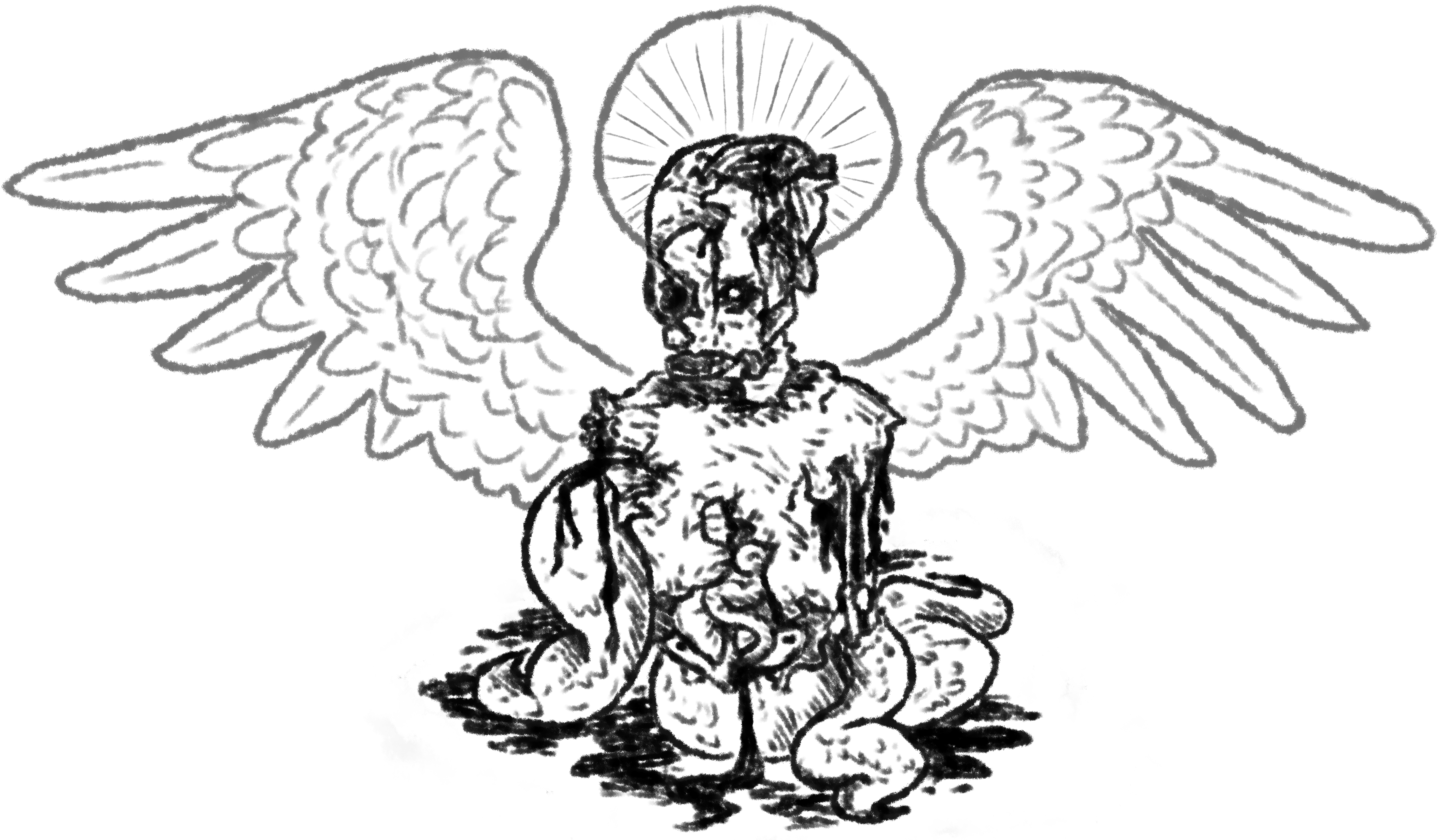 5236x3048 Pile Of Gore And Tentacles Angel By Prilandiz