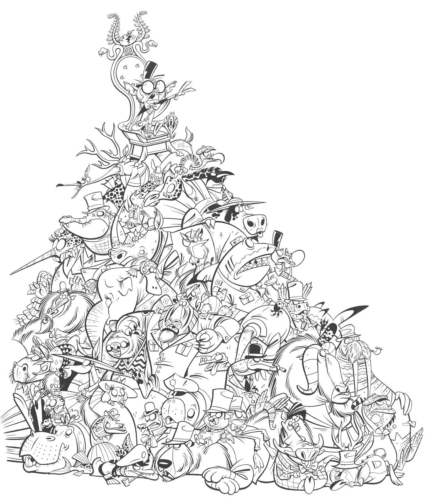 1360x1600 Ben Balistreri Animal Pile Inked