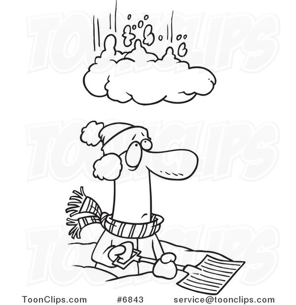 581x600 Cartoon Black And White Line Drawing Of A Pile Of Snow Falling