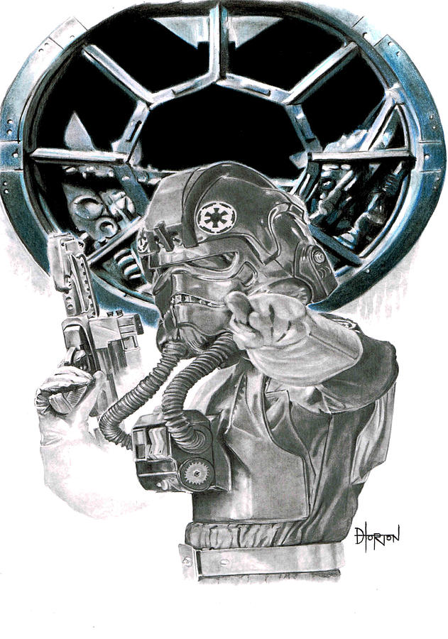631x900 Tie Fighter Pilot Drawing By David Horton