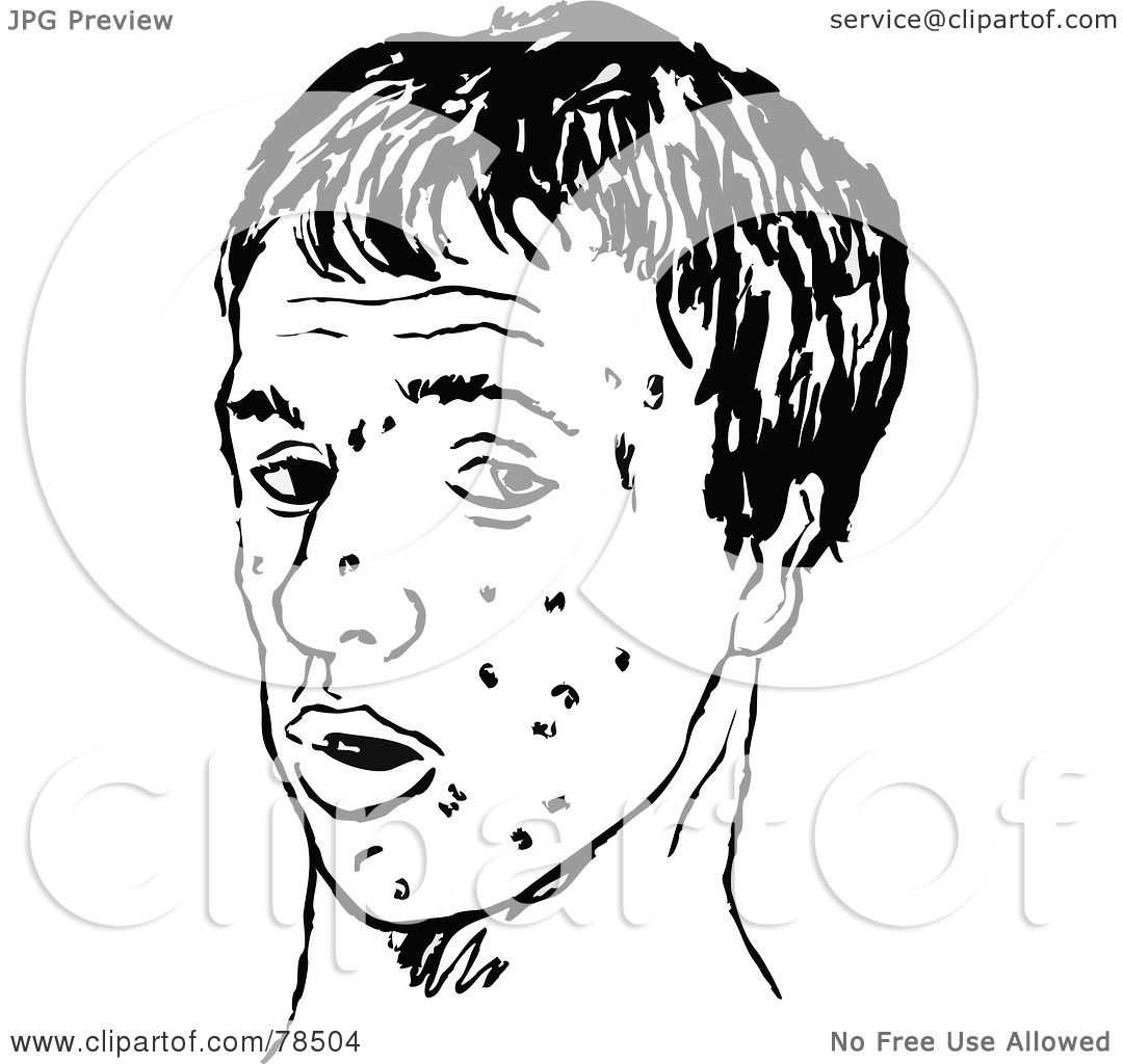 1080x1024 Royalty Free (Rf) Clipart Illustration Of A Black And White Tenage