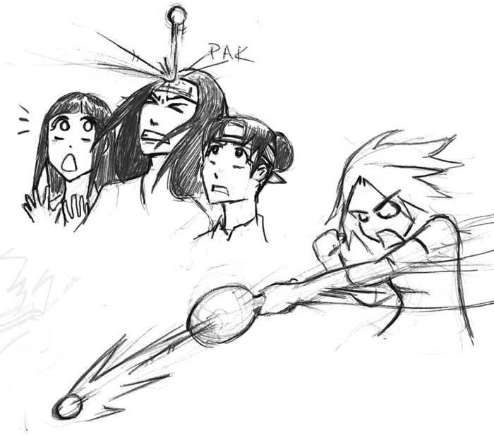 700x617 Naruto Ping Pong Sketches