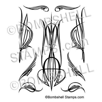 414x414 Pin Stripes Rubber Stamp Set With Vintage Pin Stripe Rubber Stamps